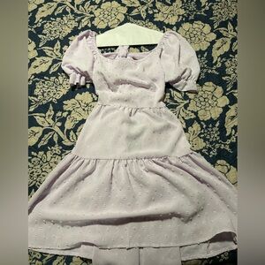 Lavender dress with back out